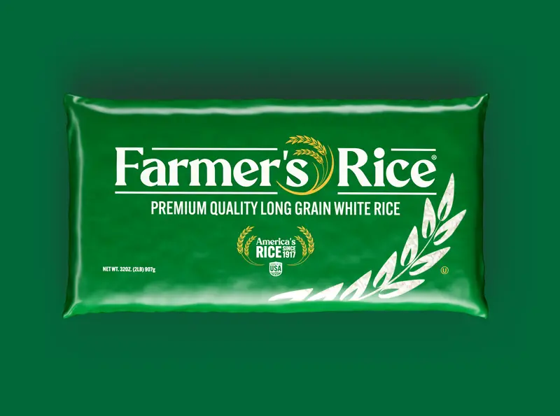 Retail 2lb package of white rice